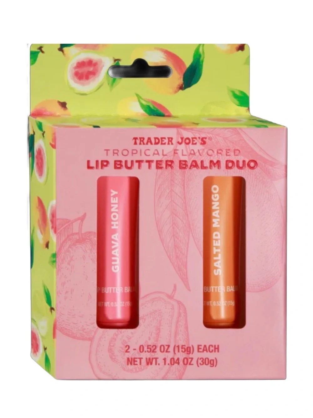 Trader Joe’s Tropical Duo Guava Honey & Salted Mango Lip Butter Balm NEW